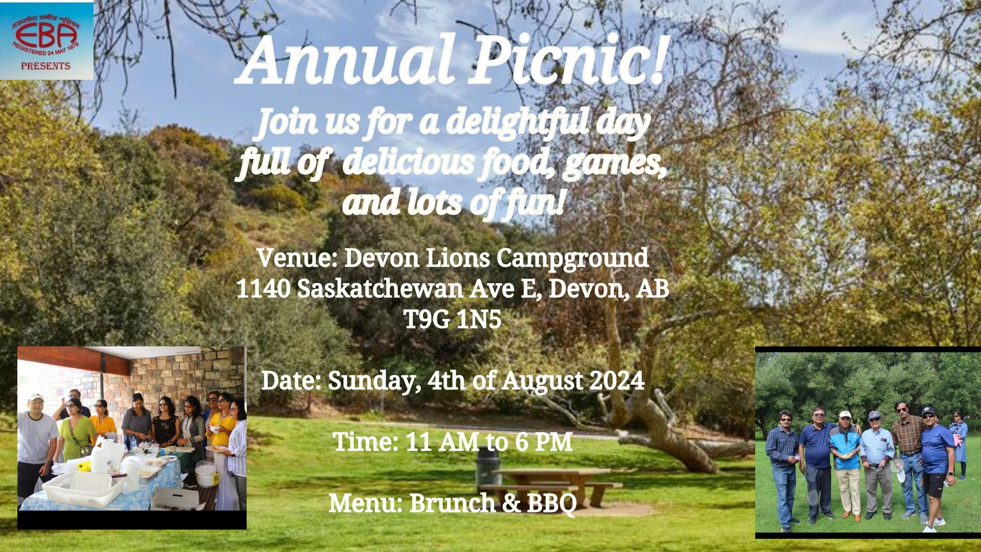 Annual Picnic | Devon Lions Campground | 4th Aug 2024